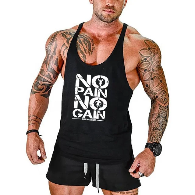 Gym Workout Sleeveless Shirt Stringer Tank Top Men BodyBuilding Clothing Fitness Mens Sportswear Vests Muscle Singlets Casual