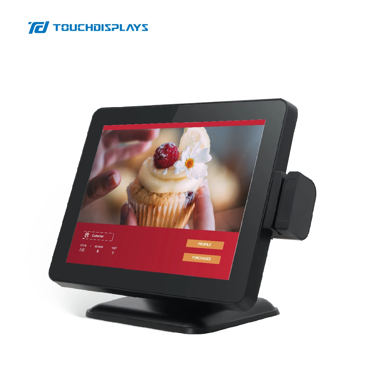 TouchDisplays 15 inch all in one pos machine windows smart billing machine cash register for restaurant