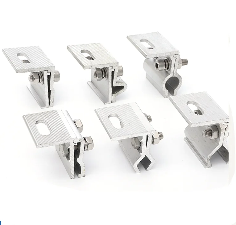 multiple models solar roof clamps for PV system solar rail clamp Metal Roof Solar Panel Clamp