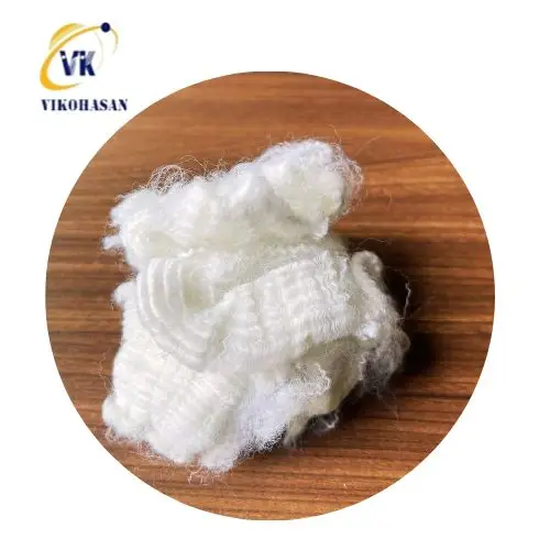 Generated fiber Hollow Non-conjugate Silicon or Dry by 100% PET flakes from Vikohasan fiber in Vietnam for filling material