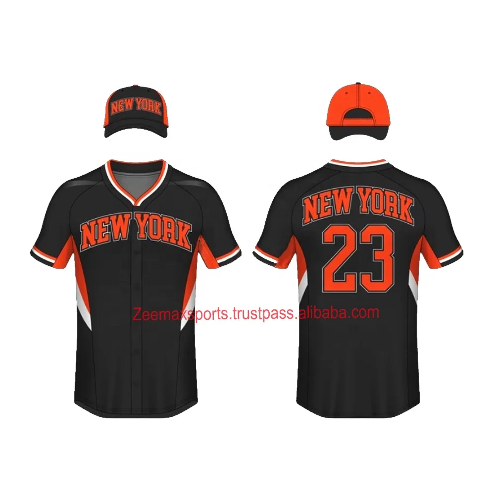 Men / Women Custom Embroidered + Sublimation Baseball Jersey With Hat