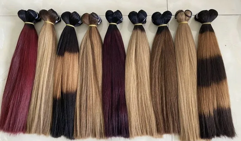 
Buy top quality ombre 2 colors Remy hair 100gr bundle 100% Vietnamese Human hair 