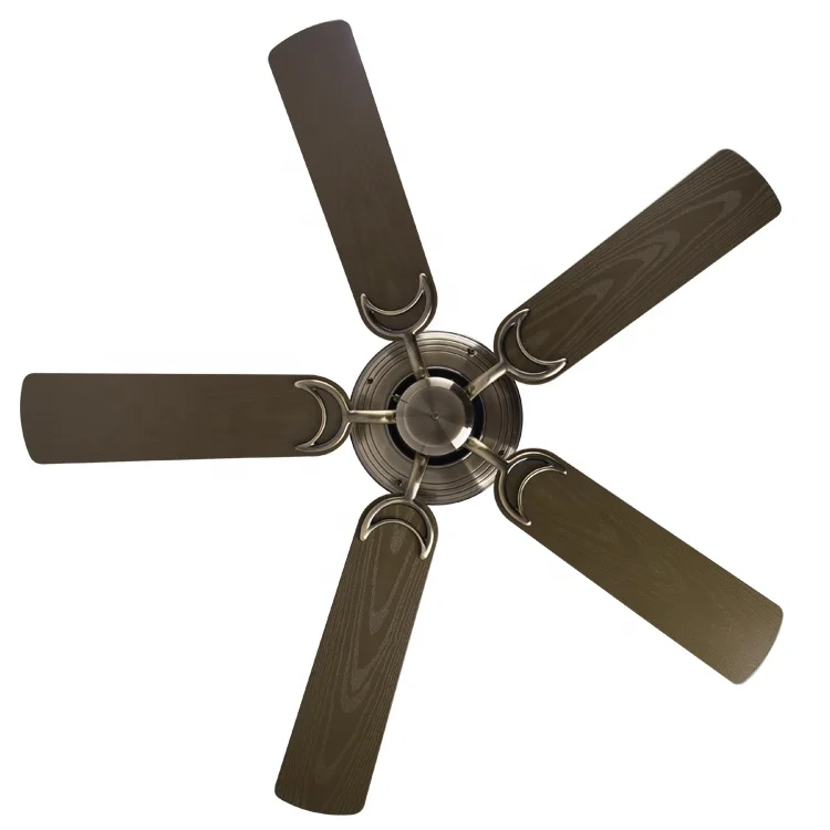 High Air volume iron ceiling fans are quiet DC motor remote control large air volume 52 inch