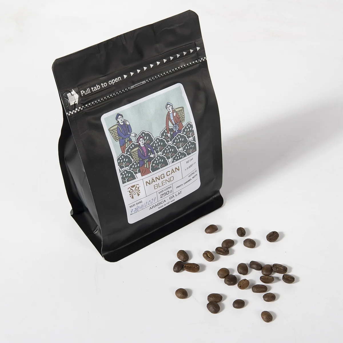 Кофейные зерна высшего качества-250 г Arabica Giong ang может смешивать кофейные