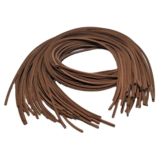 Italian Quality Genuine Leather Cognac Wine Leather Laces for Footwear