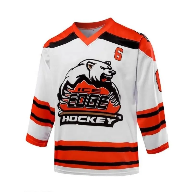 Ice Hockey Jersey Top Quality Polyester Free Design Cheap Sublimated Printing Custom Hockey Jersey Shirts For Men