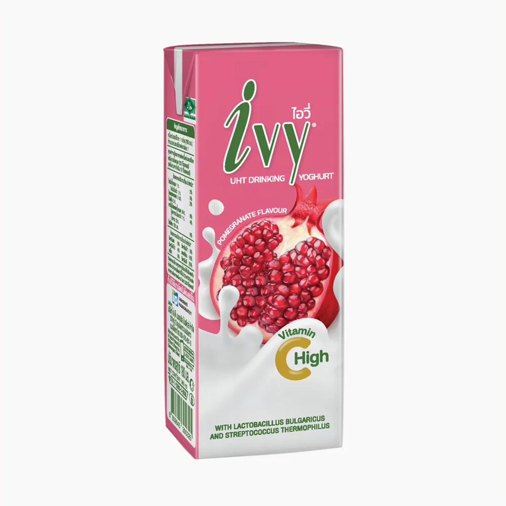 Ivy UHT Yoghurt Pomegranate 180 milliliter Valuable Price And Excellent Ingredient With Good Health Thailand