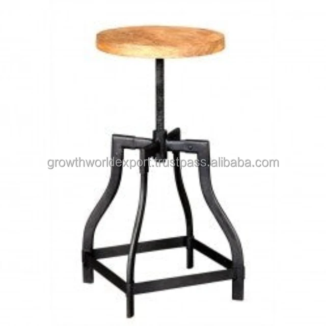 Vintage Industrial Bar Stool Iron stool for Kitchen & restaurant Furniture Affordable Bar & Cafe Chair Bar furniture Metal Stool