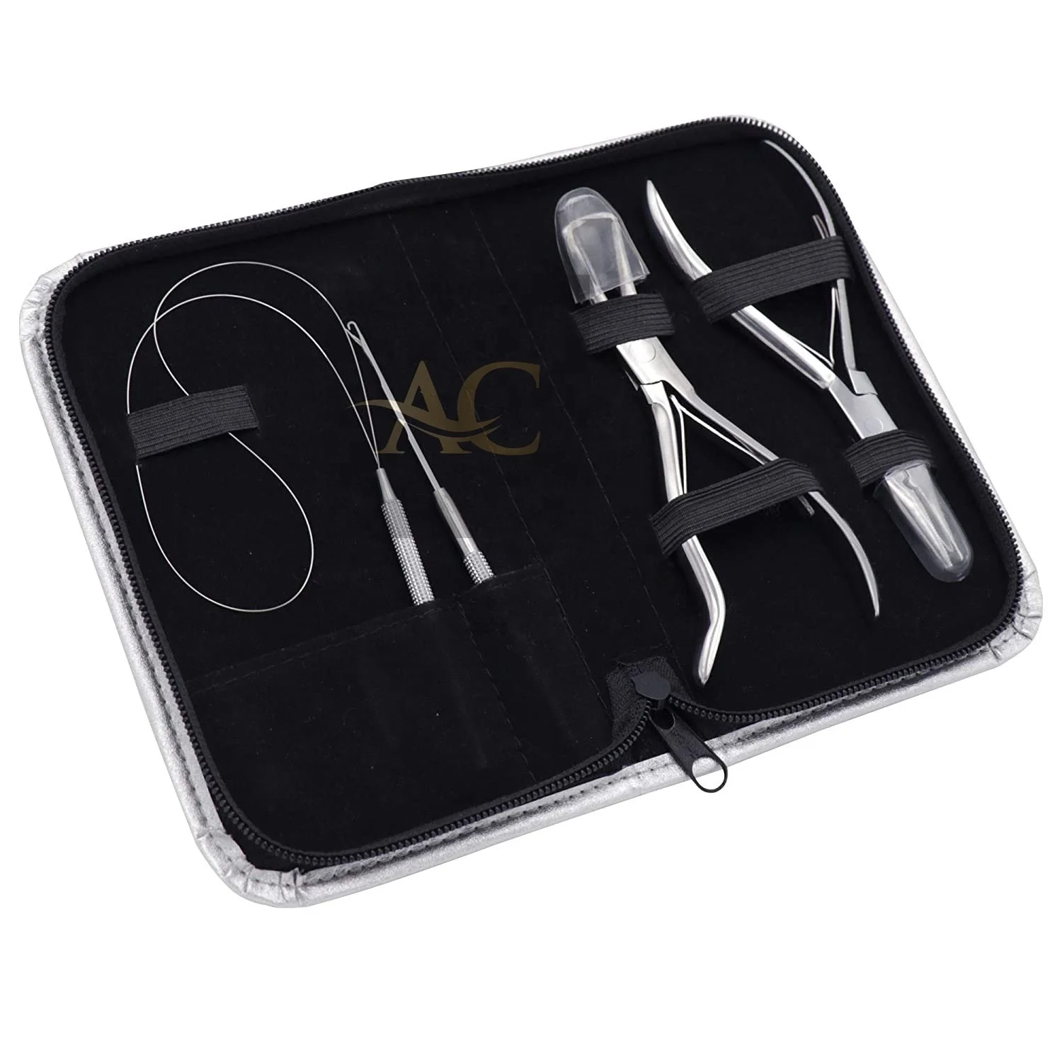 Professional Hair Extensions Tools kit Loop, Chain Hook And Human Hair Extension Fitting & Removal Pliers