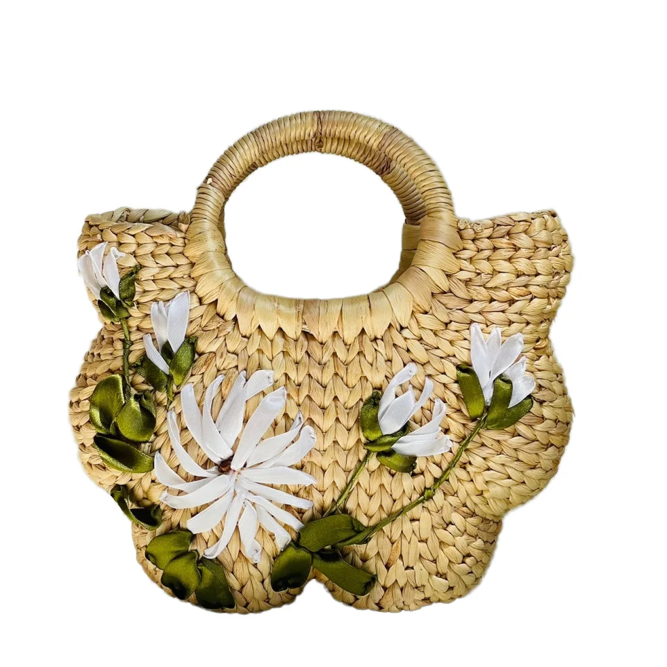 Shoulder Tote Elegant Woven Water Hyacinth Handmade Bag Gifts and Crafts Vietnam Handmade Unique Products 2024 for Stylish
