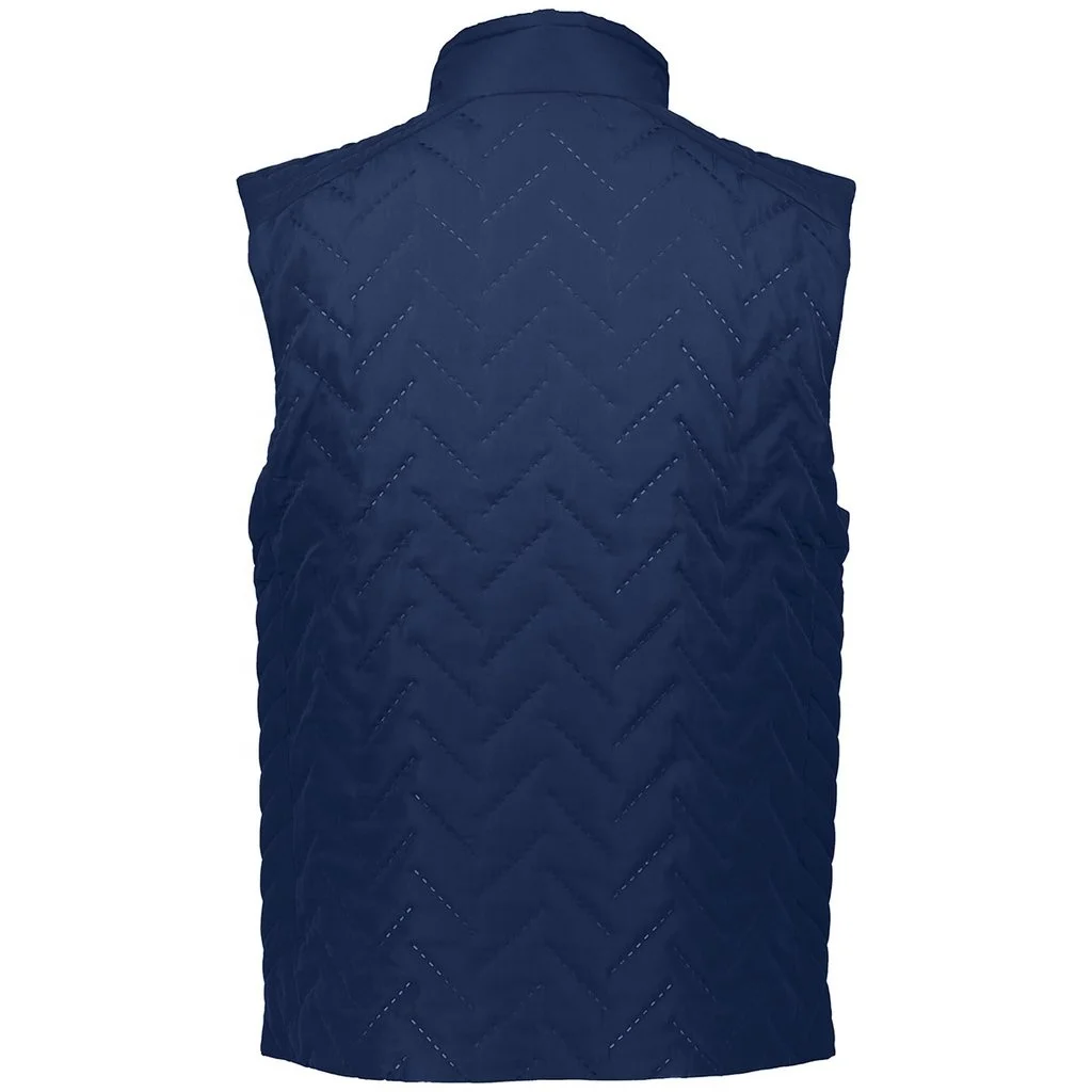 Down Logo Polyester Designer OEM High Quality Winter Warm Polyester Vest Sleeveless Custom Casual Wear with Full Zip Waistcoat