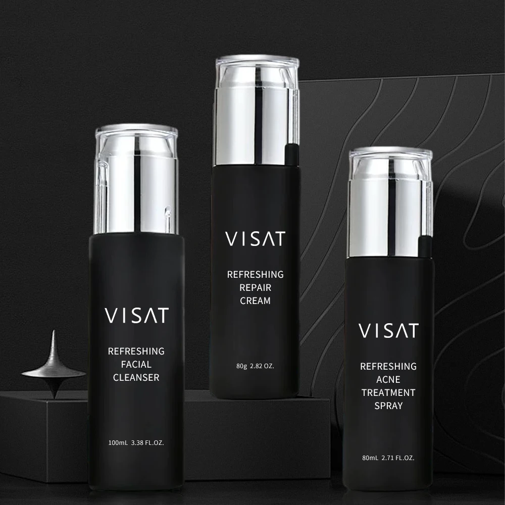 Acne Kit Peeling Korean Organic Facial Products Anti Acne Treatment Pores Salicylic Glycolic Acid Skin Care Set For Men Acne