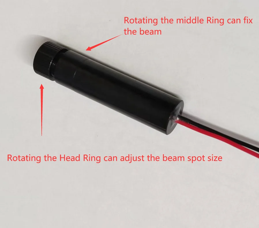 12x40mm high power RED laser cross hair Line laser diode module fan angle 50 degree  635nm 10mw focus beam adjustable