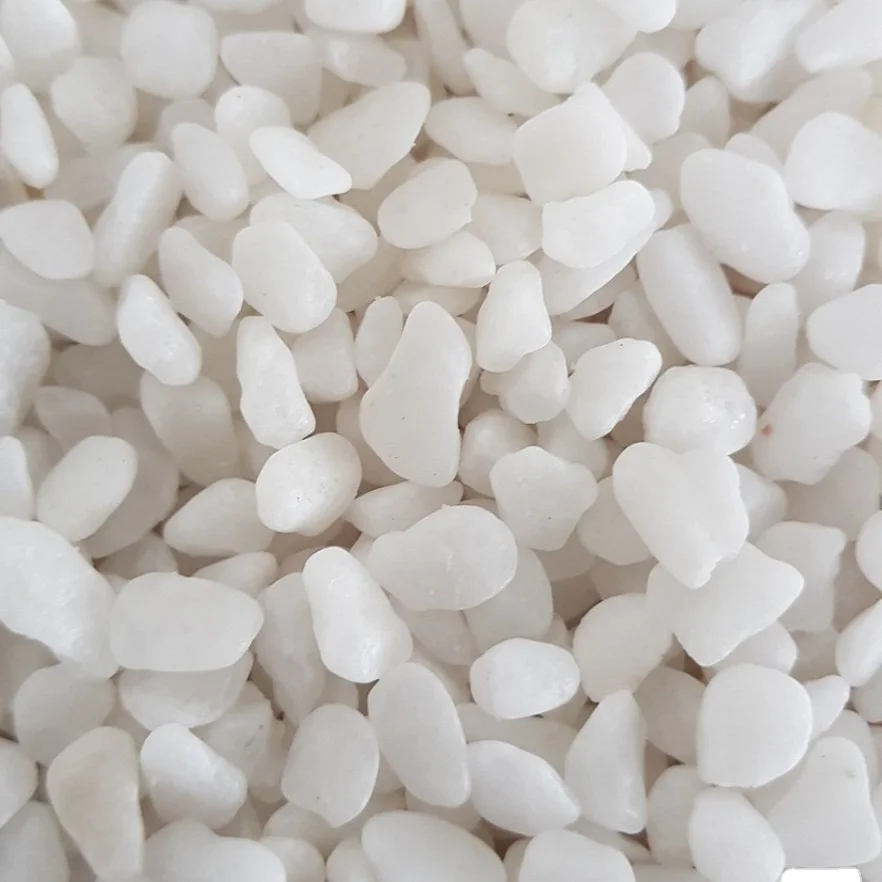 Natural Stone Snow White Pebble Stone Competitive For Home Garden Decoration