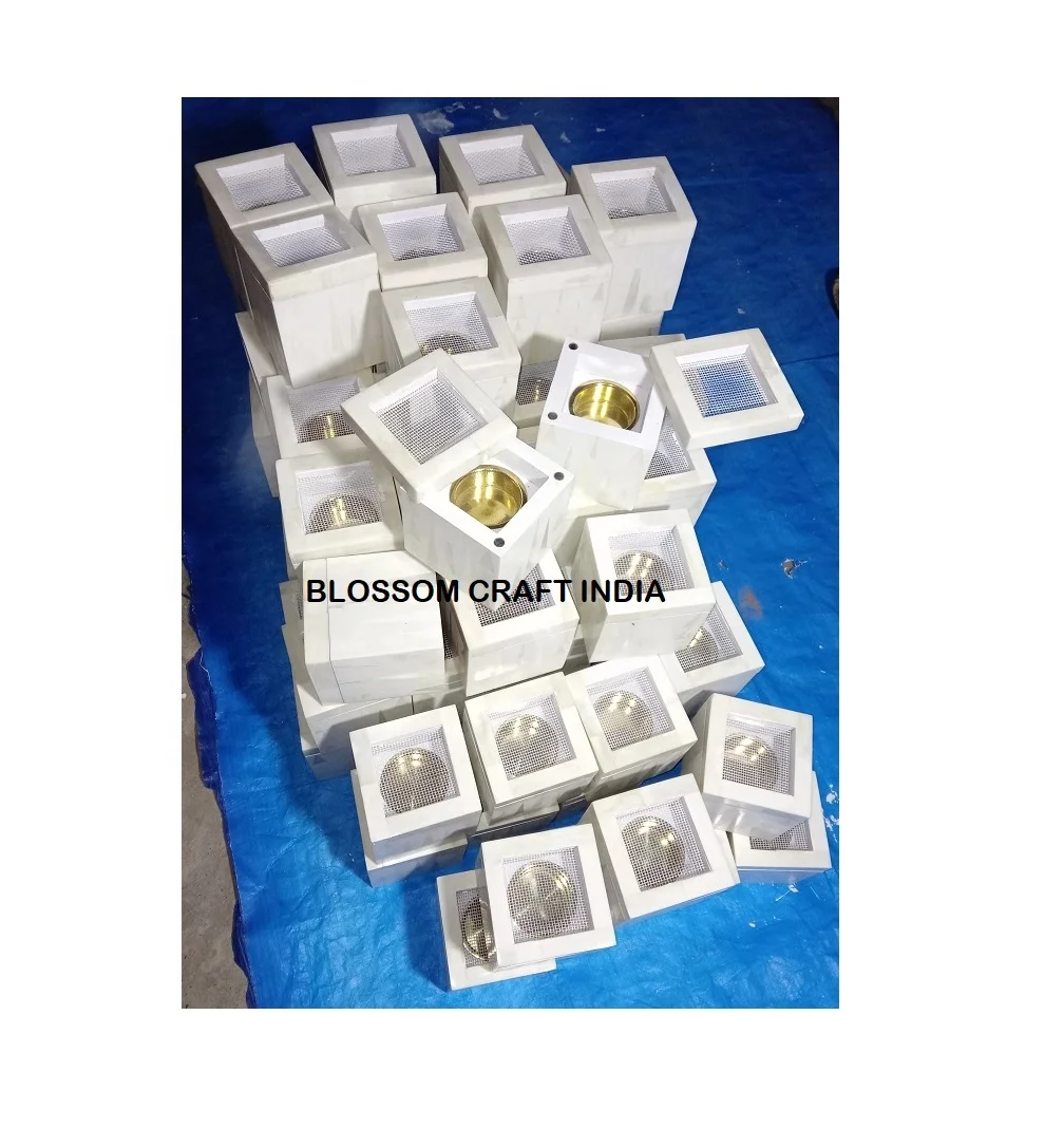 Beautiful Ramadan Special Mother Pearl Inlay Incense Oud Bakhoor Burner Mubkhar Wood Seed Material Sandalwood Tealight Holder