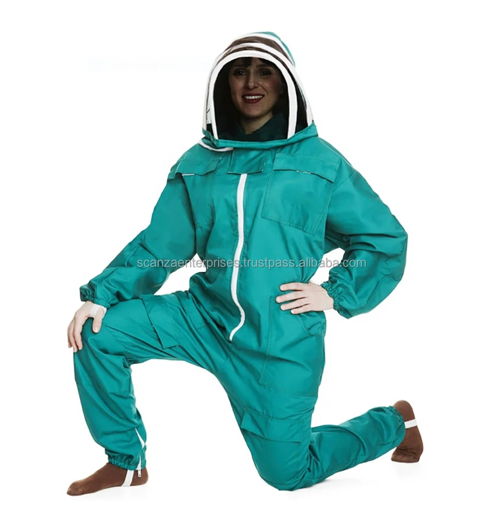 Custom Ladies Beekeeping Suit Ventilated Apiculture Veil Suit Bee Beekeepers Hooded Full Body Coverall Beekeeping Wears