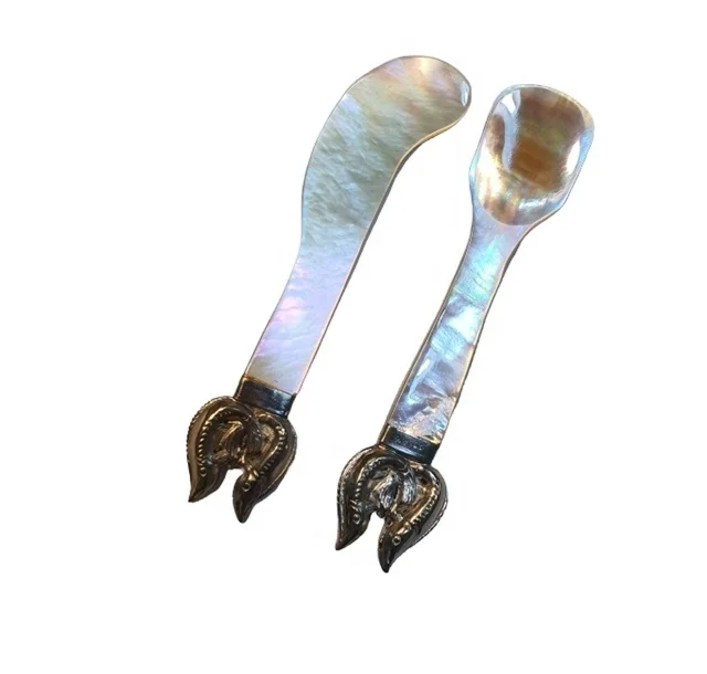 Cheap price shell and horn spoon for caviar egg tea sugar salt and pepper tea and coffee from Vietcrafts
