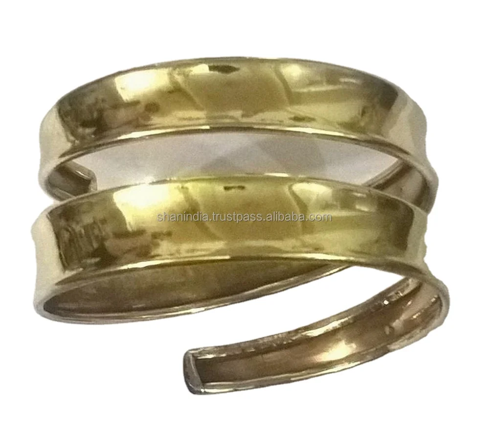 Gold Plated Brass Hammered Handmade partywear Fashion cufflink brass cuffs partywear jewelry