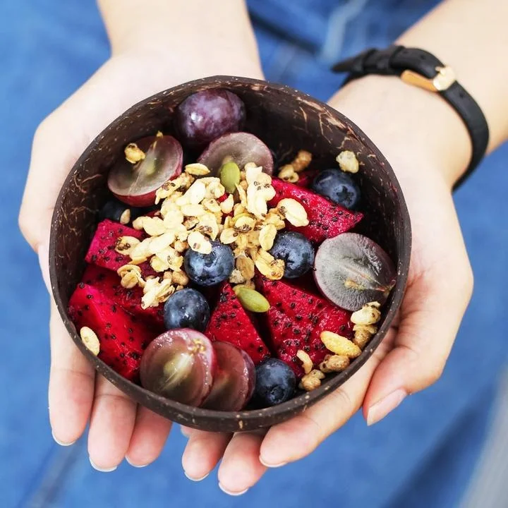 Хит продаж экологически чистые натуральные кокосовые чаши ручной работы для еды