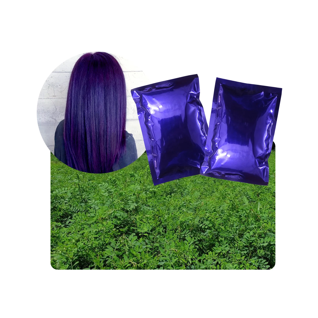 Direct from Manufacturer High Quality Blue Indigo Powder Hair Dye Organic Permanent Green Color Factory Price Free Sample India