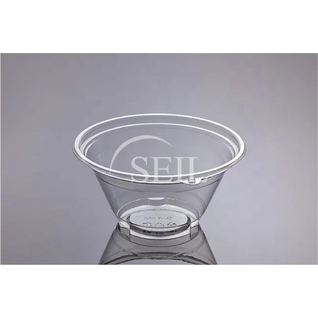 SL-B800 Round Disposable Food Plastic Dessert Cup and Clear Lid for Fruit Vegitable Salad Yogurt Cake Shaved Ice Flower