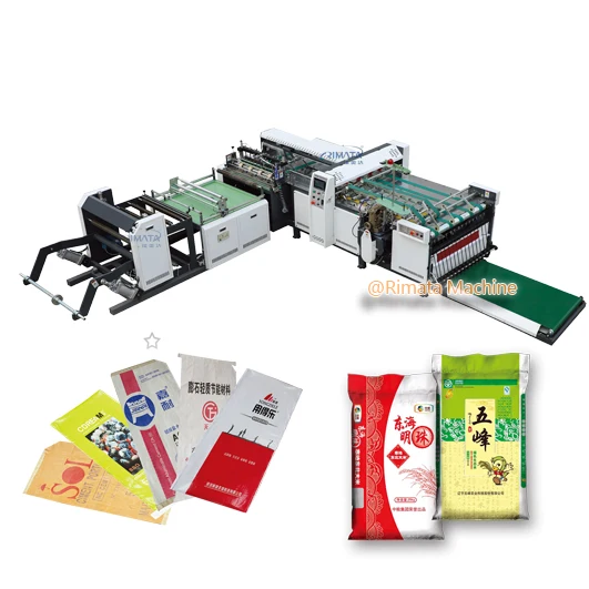 fully Automatic PP woven bag cutting sewing machine polypropylene pp woven sack cutting and stitching bag machinery