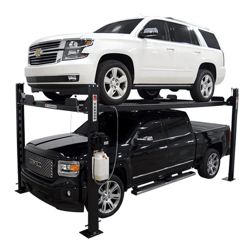 Hot selling hydraulic four post car parking lift simple vertical car stacker parking system