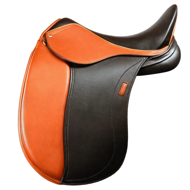 Customized English Cow Leather Dressage Saddle Real Cow Leather Horse Riding Products Equine Equestrian Saddle