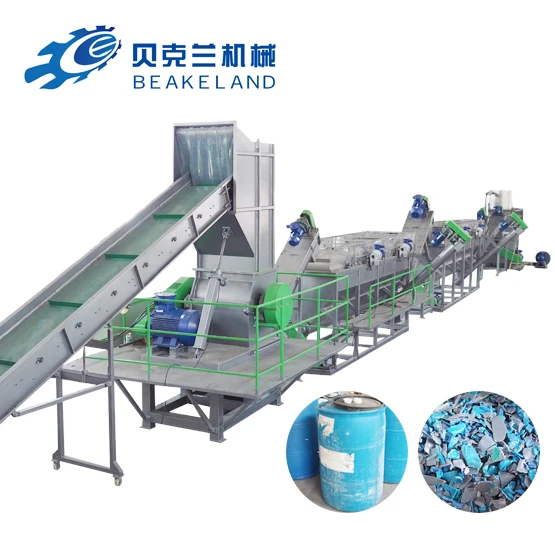 линия мойка полимеров плёнки и твердых отходов ПВД ПНД ПП ПС с Китая