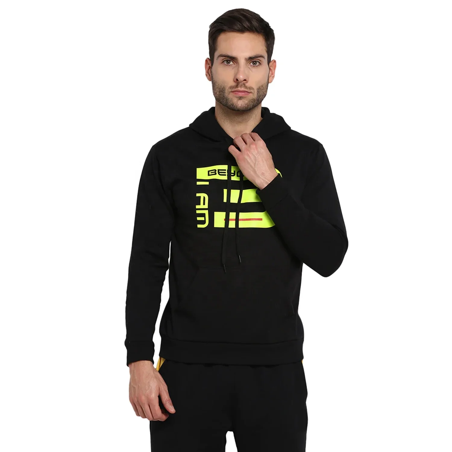 Оптовая продажа дешевые мужские толстовки с капюшоном и карманом принтом 100% хлопок экспорт Бангладеш