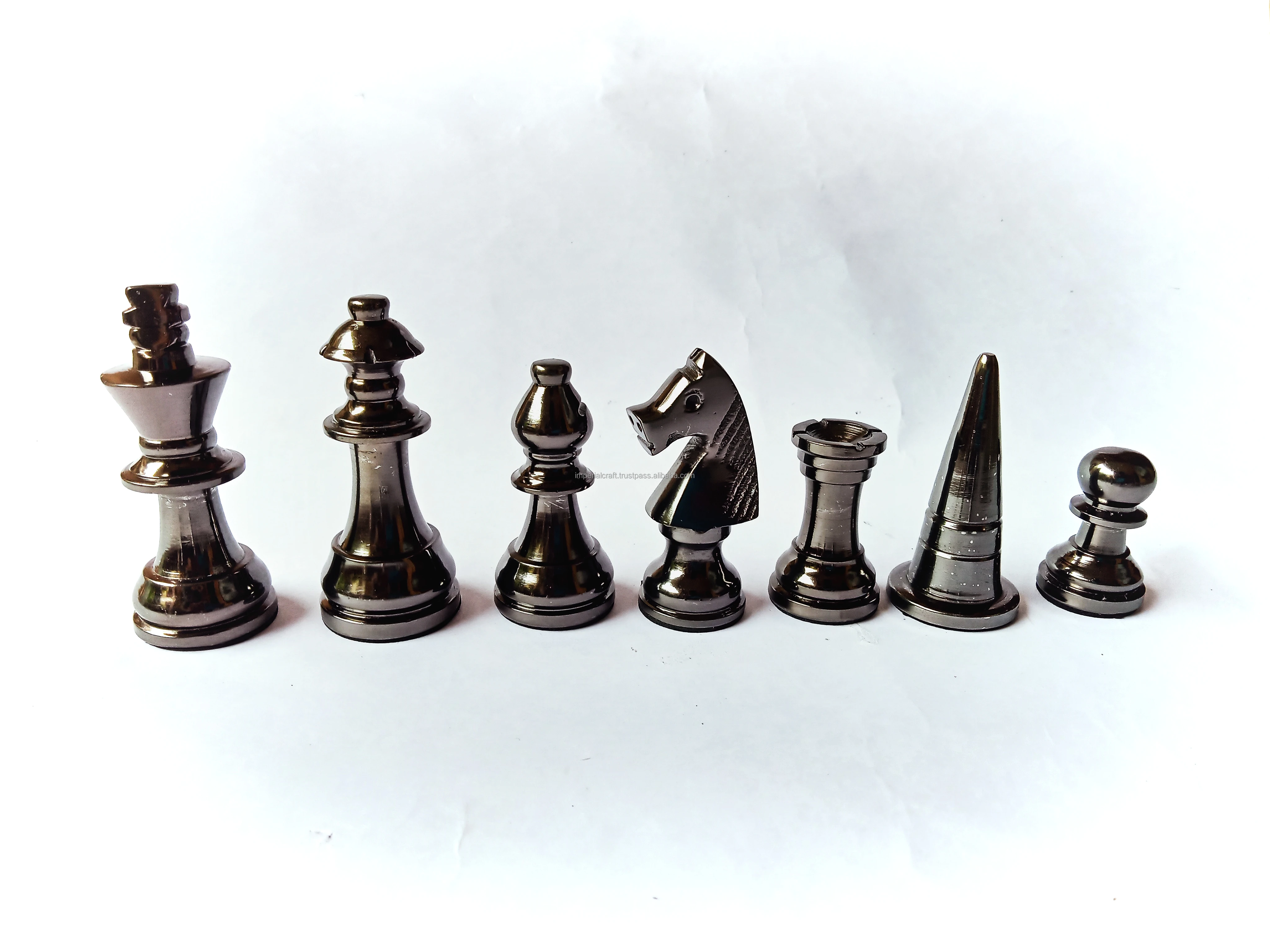 new arrival best design metal aluminium chess pieces for chess game premium quality marlin chess pieces