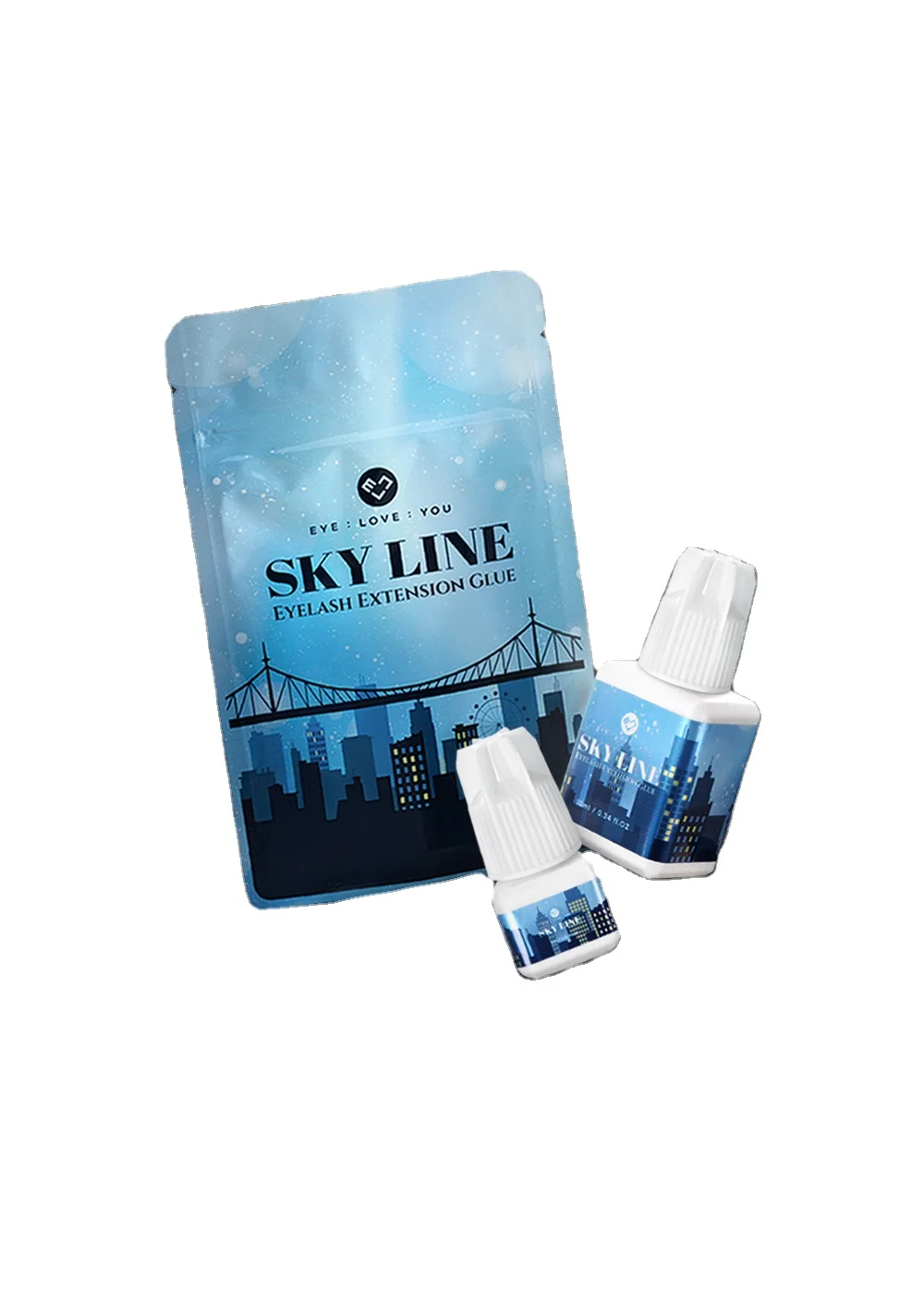 SKY LINE Ultra Fast Drying Dark Black Eyelash Extension Glue Strongest LONG Retention Wholesale Glue new product 5g