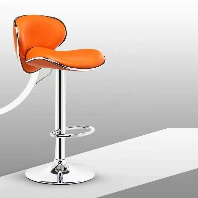 Modern swivel kitchen counter leather bar stool with backrest