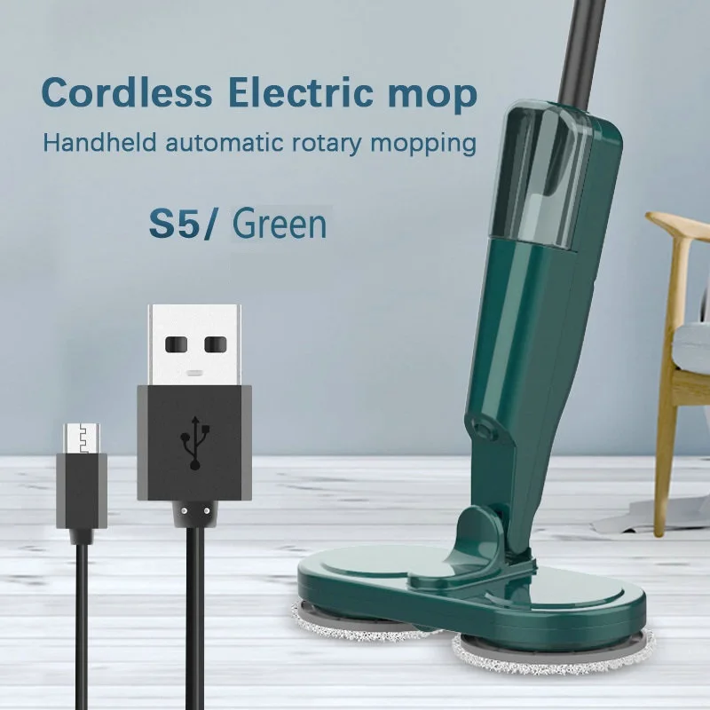 2024 New  lightweight wireless  rotating low-noise electric cleaning mop rechargeable handheld cordless electric mop