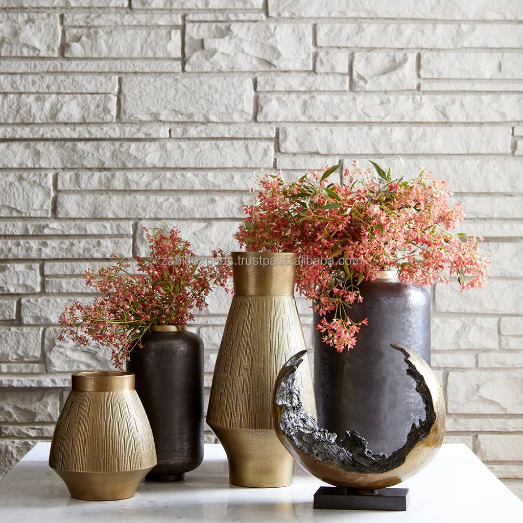 Matte black event floral vase Artistic design floral urn Handcrafted floral wedding Wholesale Available from Indian Supplier