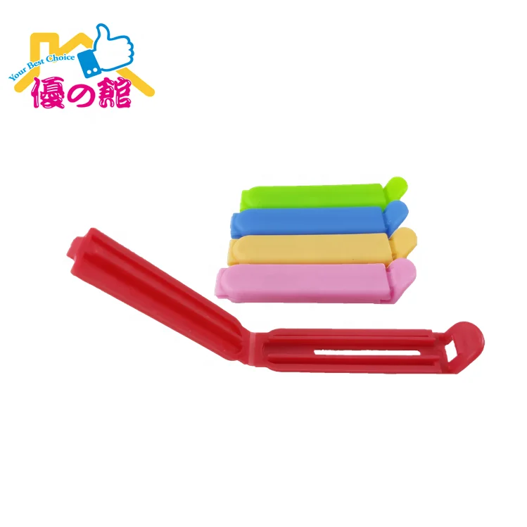 Бытовой пластиковый портативный зажим для закусок