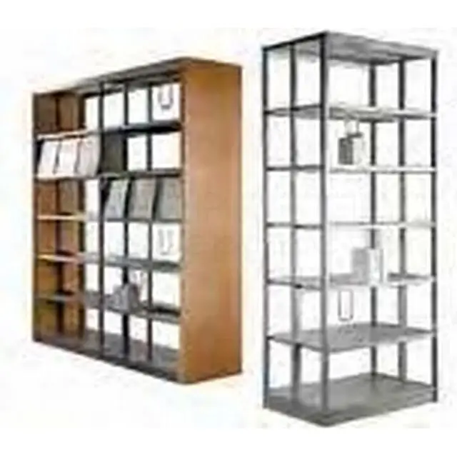 School Library Furniture Cube Bookcase Single Side Wooden Rack Fireproofing Bookshelf Cabinet Storage