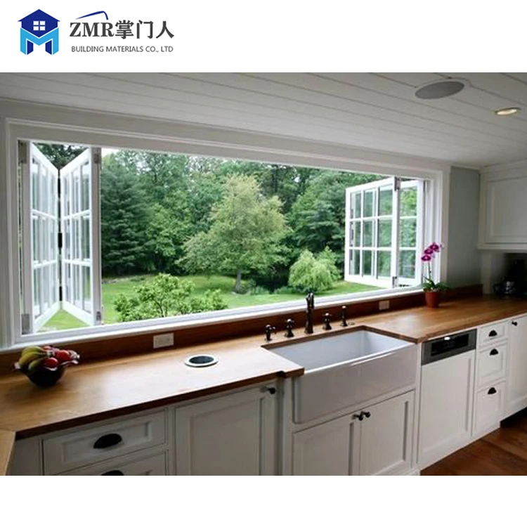 Алюминиевые закаленные стеклянные окна современные звукоизоляционные складные