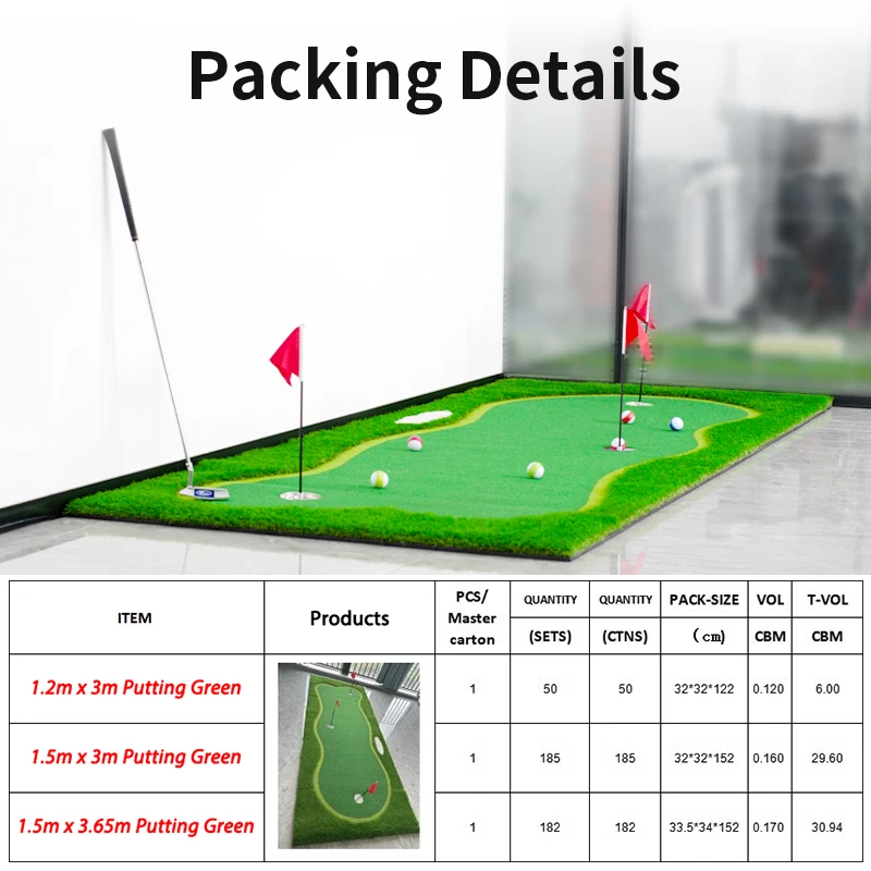 Factory OEM Portable Mini Golf Course Use Folding Green Mat Chipping Putting Custom Practice Golf Putting Green