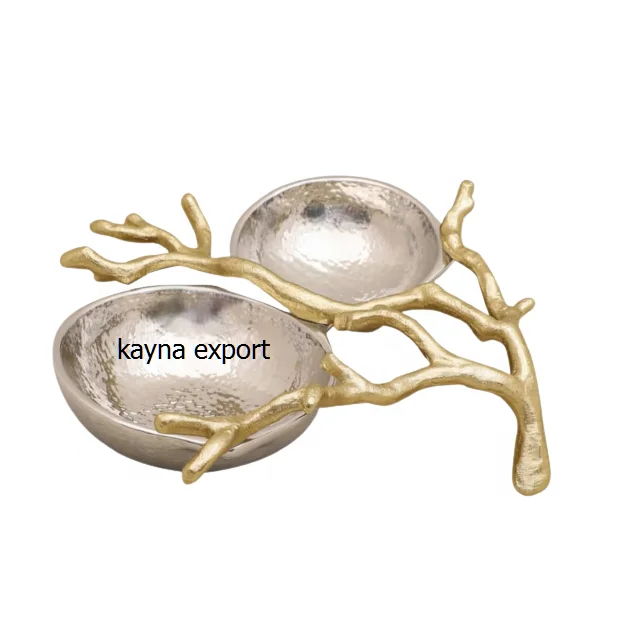 modern decorative silver decorative dates and popcorn bowl nickel plated most selling bowl for candy and sweet server use