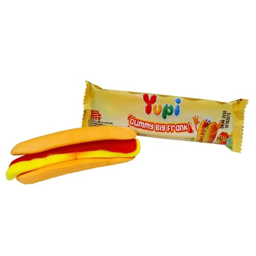 Best Seller Yupi Gummy Candies 32gr Big Frank Variant Chewy Soft Fruit Popular Gummy Candy