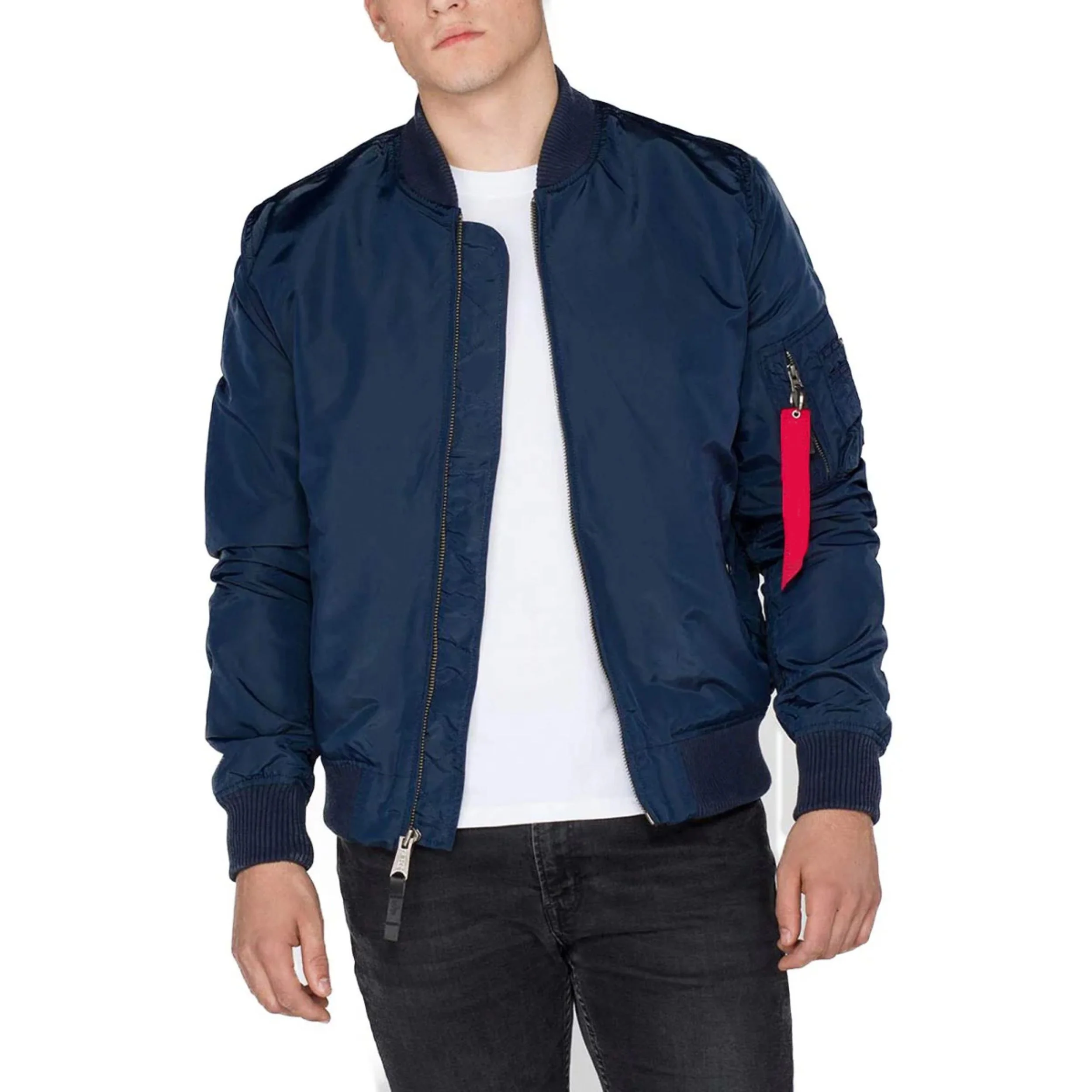 Custom Streetwear Flight Jackets Embroidery Men Vintage Clothing Zip Up Bomber Jackets 100% Polyester Custom Pilot Jacket