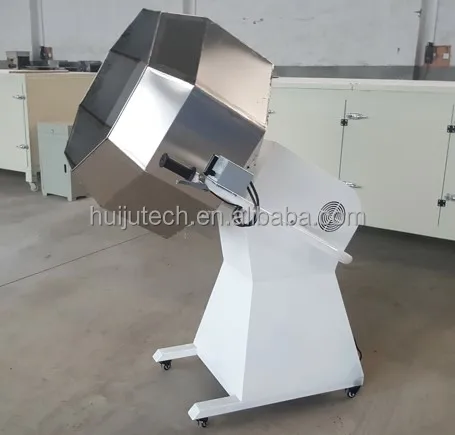 Fully Automatic Drum Potato Chips Snack Seasoning Machine/Octagonal  Fried Food Peanut Flavoring Coating Machine HJ-CM028
