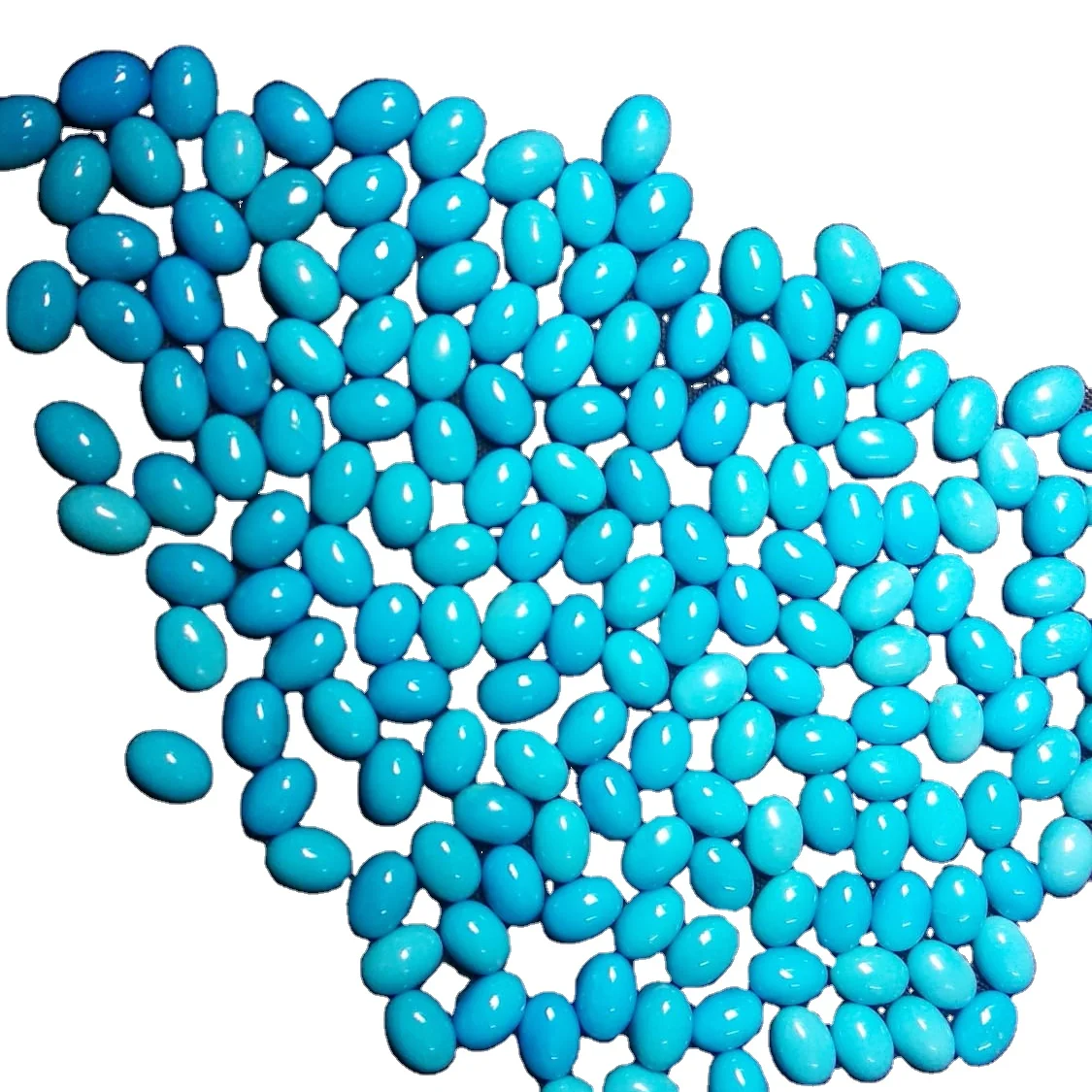 Natural Arizona Turquoise Oval Pear Shape Cabochon Free Sizes Loose Gemstone High Quality Jewelry Making Stone Blue Turquoise