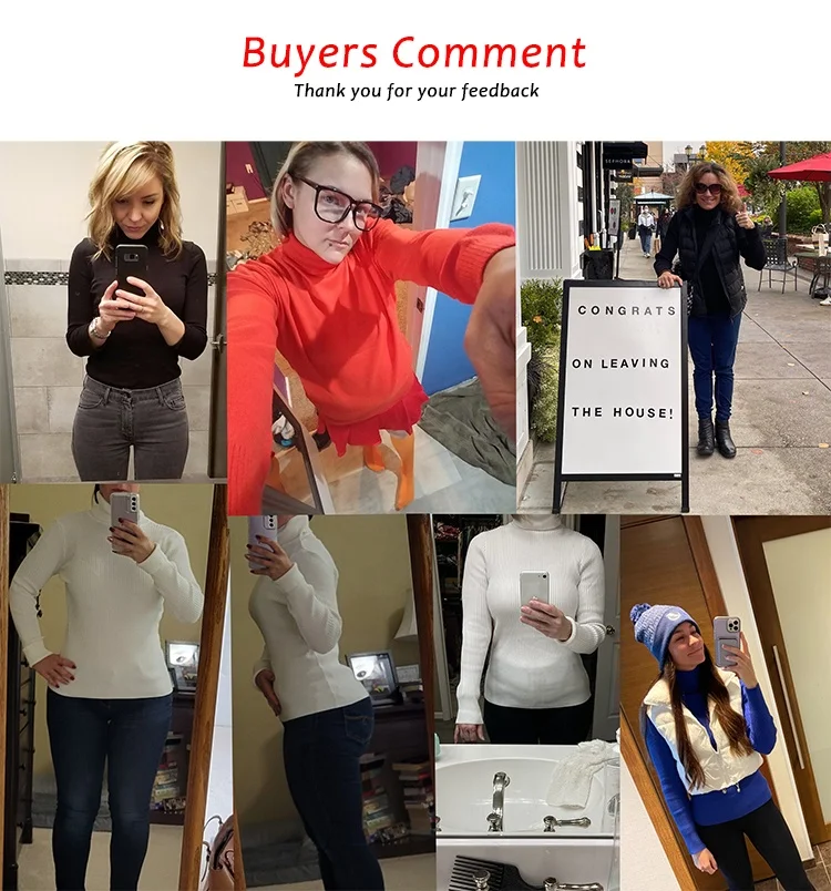Winter Knitting Pullover Women Sweatshirt Top Casual Basic Slim Knitwear Jumper Long Sleeve Turtleneck Sweaters Woman Clothes