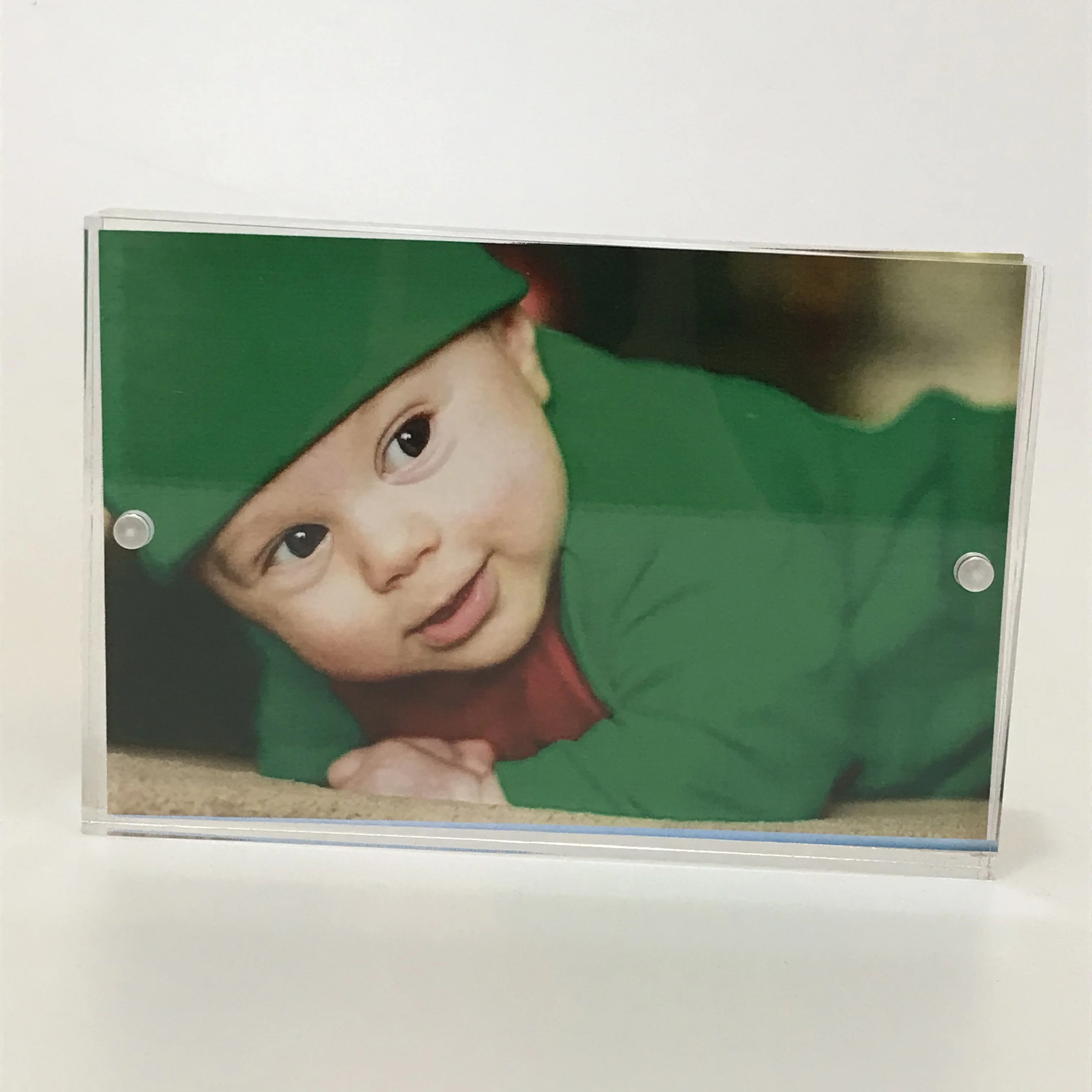 Acrylic Rectangle High Quality Baby Clear Block Photo Frame  for Desktop