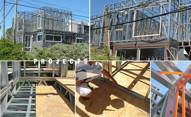 Prefab house 4 bedroom modern design light steel frame system  luxury prefab homes