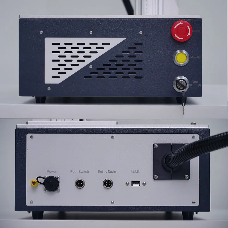 mini portable desktop all in one type max 20w 30w 50w high accuracy fiber laser source nfc metal card engraving marking machine