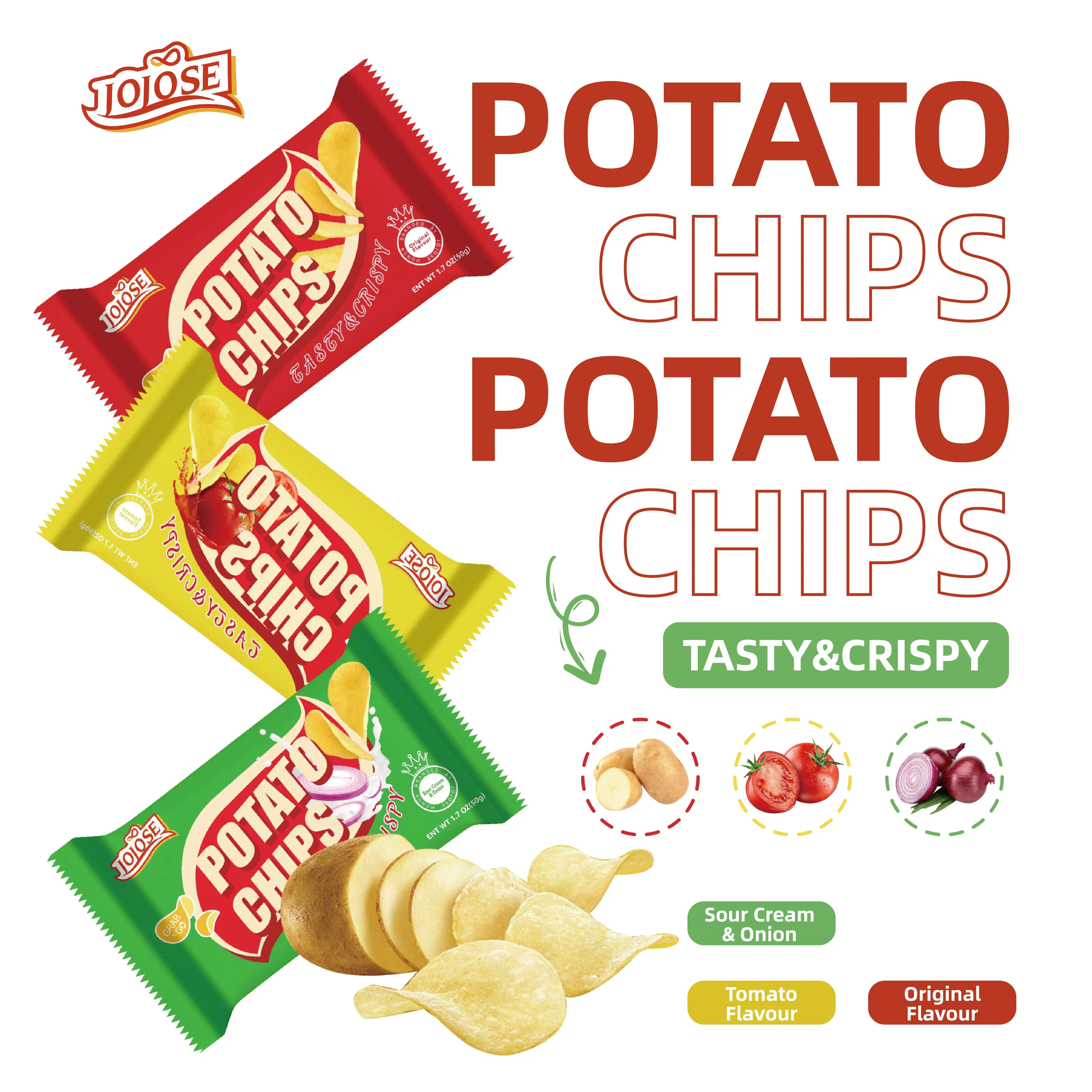 Slicer Raw Lays Potato Chips Sizes Dry Food Storage Kettle Potato Chips