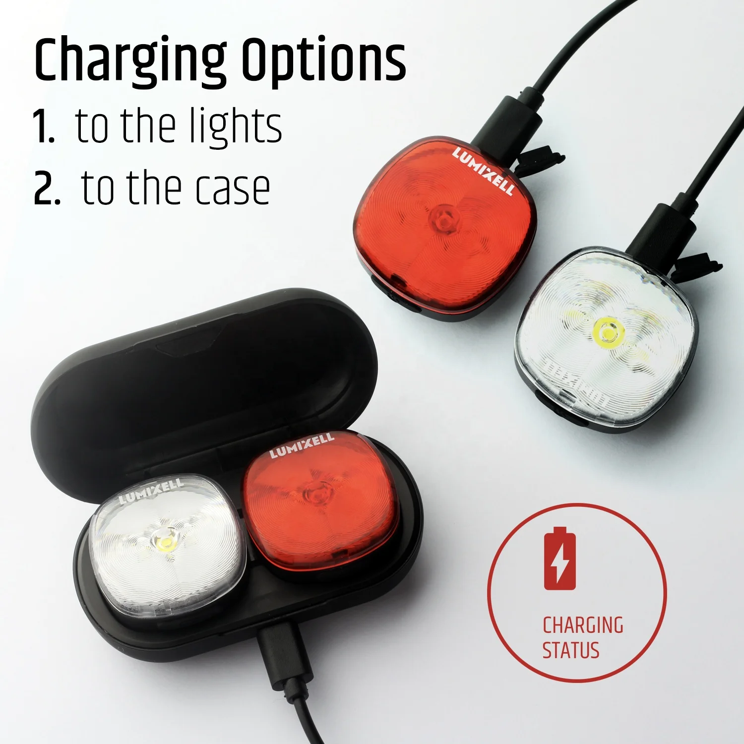 High Quality Bicycle LED Light Type-C Rechargeable Bike Light Combo Set with Charging Case Bicycle Taillight